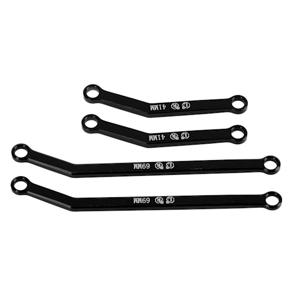 Høy klaring RC chassis koblinger sett for AXIAL SCX24 1/24 RC Crawler Bil Aluminiumlegering RC Styrestenger Trekkstenger Svart