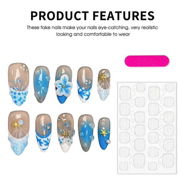 10 Pcs Nude Press-on Nails with Blush that are not Easy to Break or Split XS