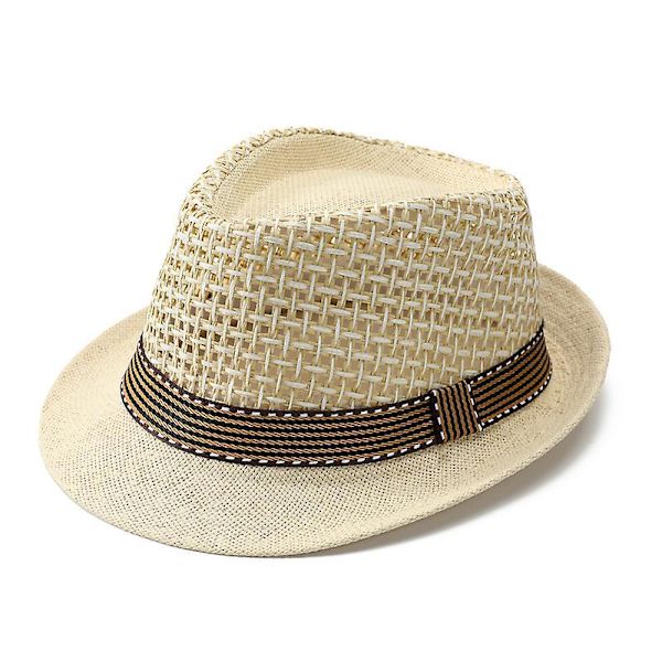 Snygg hopfällbar stråhatt Fedora för utomhussporter och resor