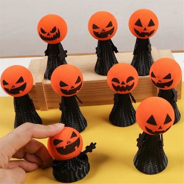 Intressant Halloween Fingerdocka Present Pumpa Hoppande Dockleksak