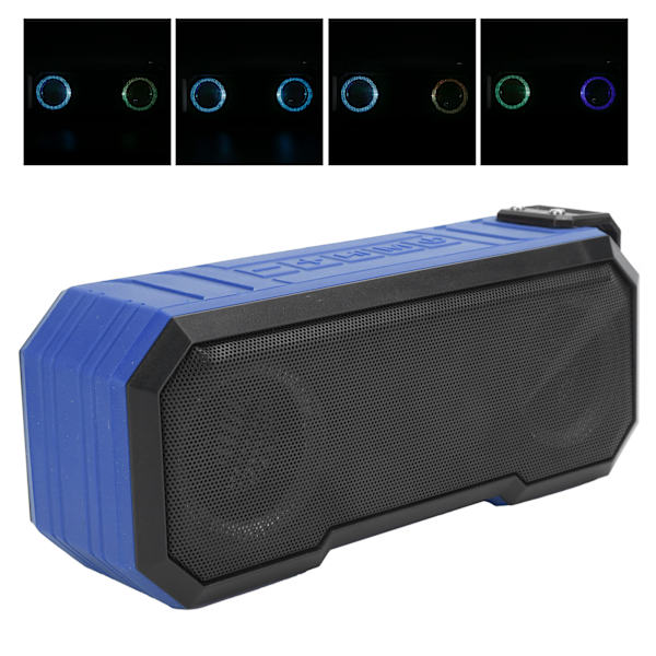 X8 True Wireless Bluetooth 5.0 Høytaler IPX7 Vanntett Lysende Utendørs Subwoofer Blå