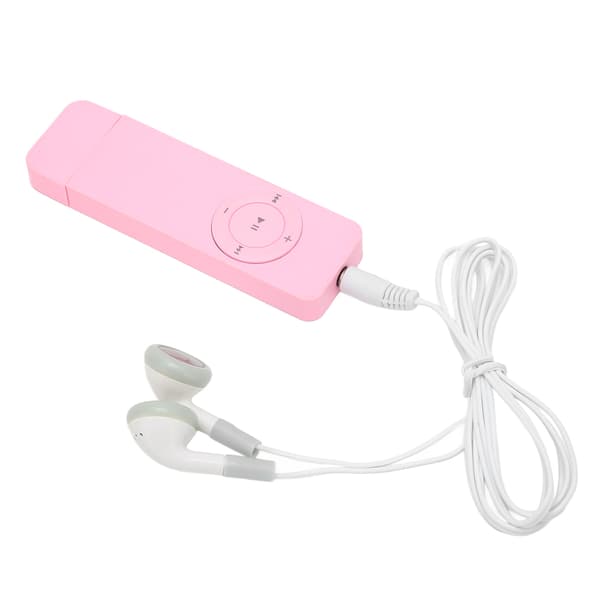 MP3-spiller Lossless Lyd Støtte Opptil 64GB Mini Musikkspiller for Studenter Løping Reise Rosa