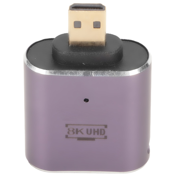 HD Multimedia Interface Hona till Micro HD Multimedia Interface Adapter med LED-ljus 48Gbps Stöd 8K Micro HD Converter
