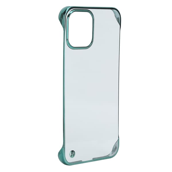 Galvaniserat hårt PC-telefonfodral för Iphone 12Pro Max Halvkant Transparent telefonfodral