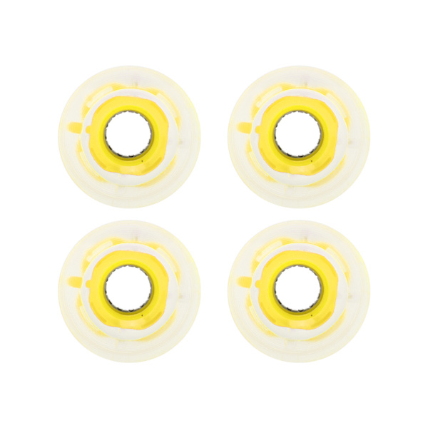 78A 60x45mm Erittäin joustava skeittilaudan vilkku pyörä PU täyttö pitkälle laudalle Cruiser laudalle (keltainen)