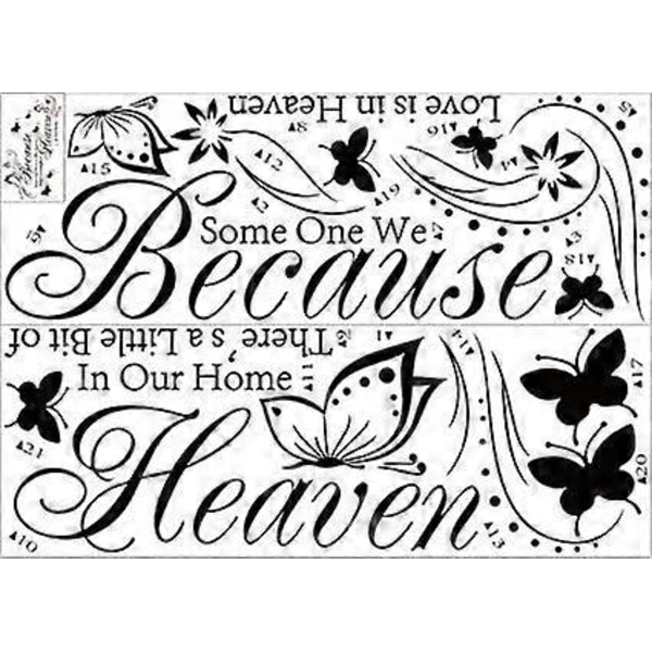 \"Heaven in our home\" Väggdekaler Citat och Uttryck Väggdekoration Konstdekor För Sovrum Vardagsrum