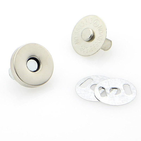Praktiske magnetiske trykknapper for DIY-plagg håndverk - 40 stk sølv