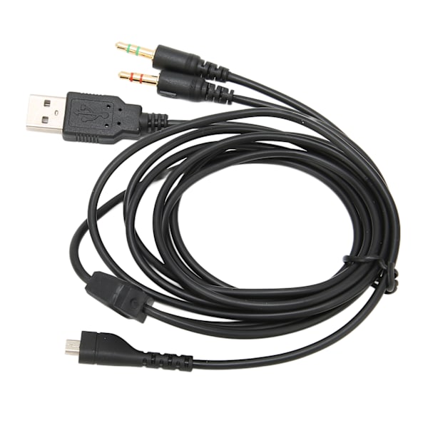 Hodetelefonlydkabel USB og 3,5 mm Audio Jack lydledning med belysning for SteelSeries Arctis