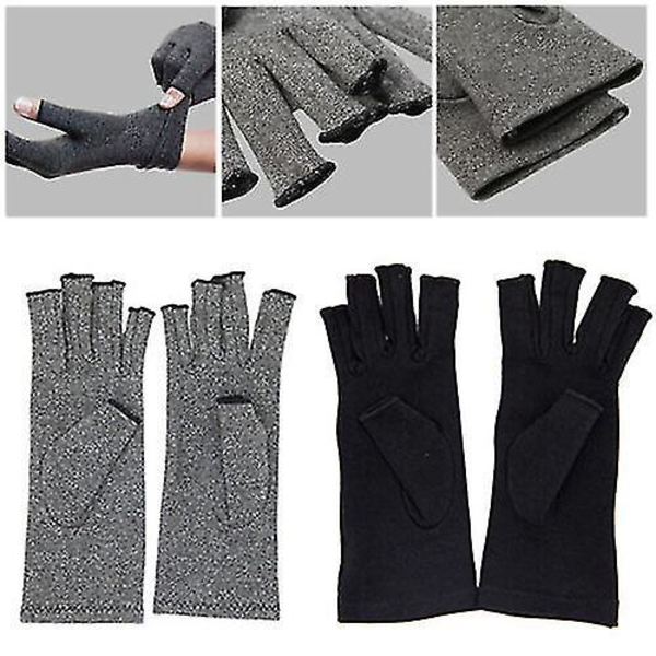 Arthritis Relief Kompressionshandsker uden fingre til gigt smertelindring - Hudfarve - Medium