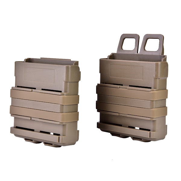 Plastmagasinfodral Set Holster för Molle System Väst Utomhus Jakt Camping (Tan)