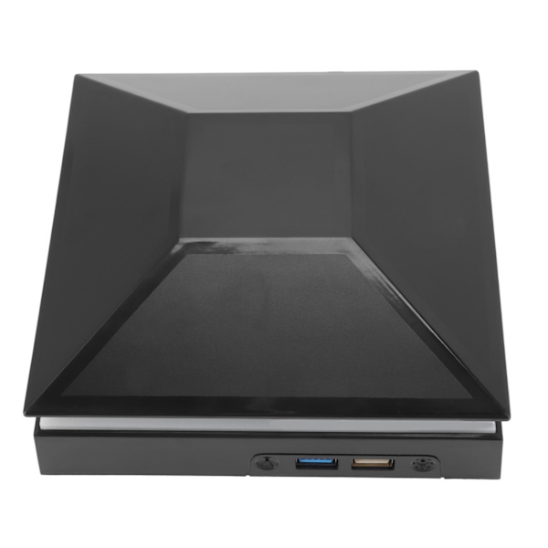 Konsolkylfläkt 12W 3 vindhastigheter Touch Switch Justerbar konsol Dammtät kylfläkt med LED-lampor USB portar Svart