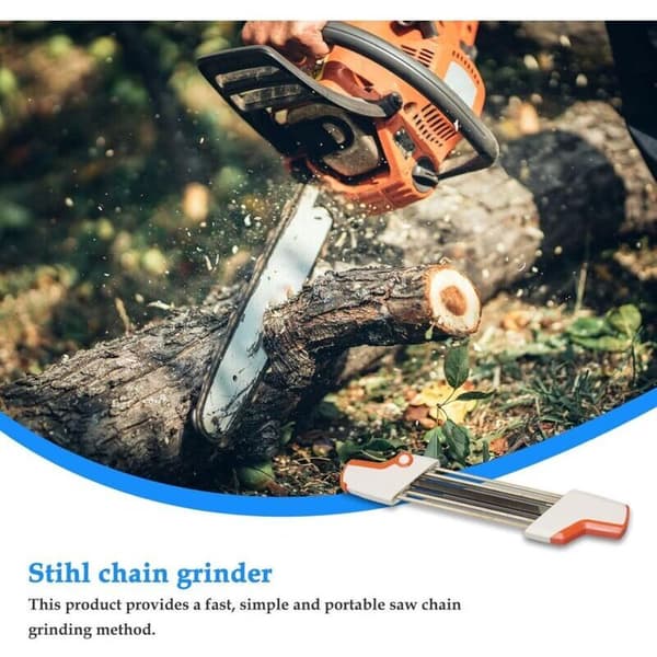 Stihl 2-in-1 Sharpener 4.0 mm - Chainsaw File and Sharpener Compatible with Stihl 3/8P Chains - Quick and Easy 1 cm