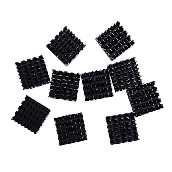 10 kpl Musta Alumiinijäähdytin Jäähdytyselementti 20mm X 10mm Zekai