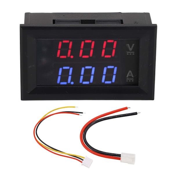 Spänningsströmmare Digital Voltmeter Ammeter Volt Tester Amp Detector LED Amperage Monitor Gauge DC0‑100V 10A