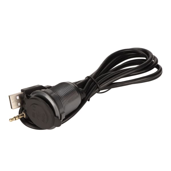 Bilinstrumentbräda förlängningskabel med signalljus USB infälld montering 3,5 mm ljudkabel med spänne