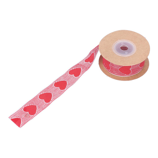 Band 2,5 cm 1 tum bred kärlekstryckgarnband bröllopsdekoration presentförpackningsband