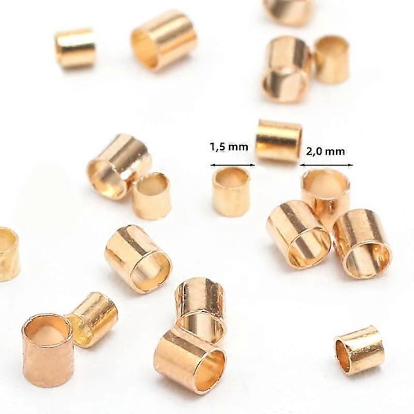 Helmien puristusneula ja 2700 puristushelmeä, 6 väriä, 1,5 mm ja 2 mm, tee-se-itse korutarvikkeisiin, rannekoruihin ja kaulakoruihin