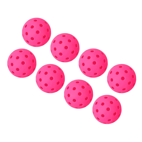 12 st 74 mm 40 hål Pickleballs PE-plast Hög elasticitet Pickleball Utomhus Hålbollar Rosa