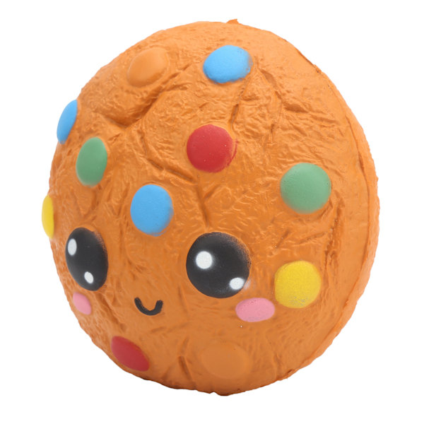 Klemme kage legetøj blødt sødt tegneserie chokolade cookies langsomt stigende stressaflastning legetøj gul
