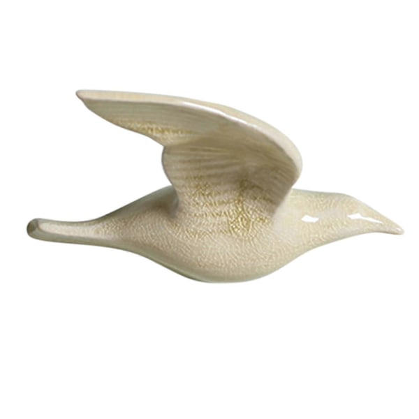 3D Keramiska Flygande Fåglar Väggdekor Kreativa Fåglar Hängande Ornament För Hem Zekai Beige TypB