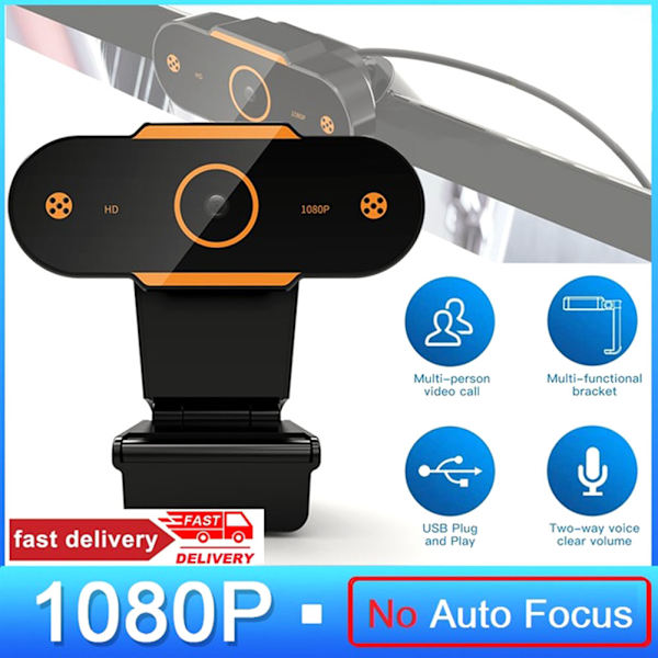 Autofokus HD-webbkamera med mikrofon Webbkameror för direktsändning Videosamtal Hemmakonferens