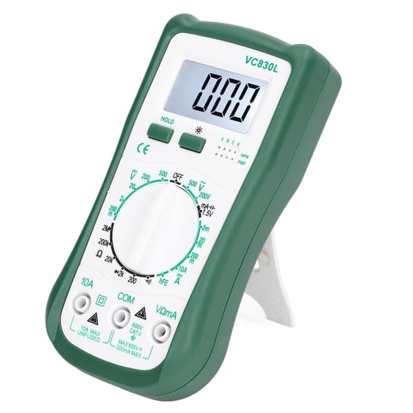 LCD-skjerm Multimeter Multifunksjonell Digital Spenning Strøm Motstandstester VC830L