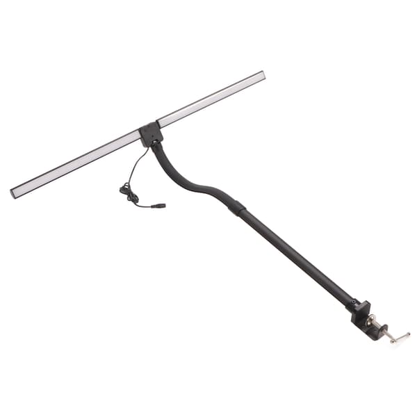 Klemme Bordlampe Dobbelthode LED Skrivebordslampe Øyepleie Arbeidslampe Leselys for Hybel Studier Kontor Soverom 100‑240V EU-plugg