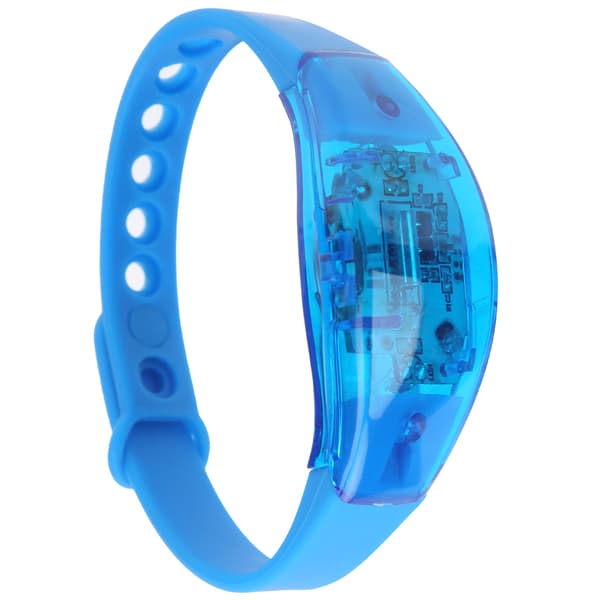 Nattløping Justerbart LED-armbånd Lysende Silikon Blinkende Armbånd for FestBlå