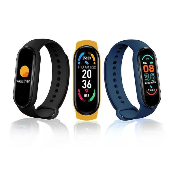 M6 Smart Fitness Tracker med puls- och blodtrycksövervakning