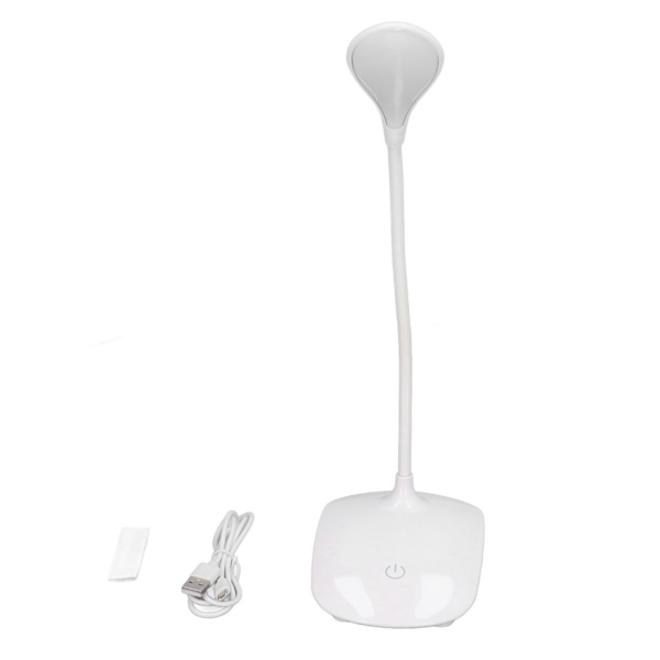 Touch Control LED-bordsbordslampa USB batteridriven 3 ljuslägen Flexibel vinkel för barn Studentrum Sovrum
