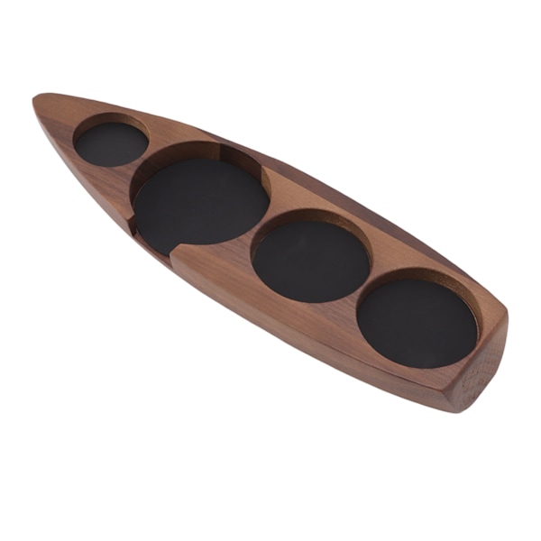Kaffetamperhållare i trä, kaffemattstativ, kaffebryggare, förvaringsbas i valnöt, stor, för 58 mm/2,3 tum