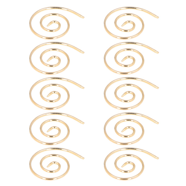 10 stk. spiral strikkepinde i rustfrit stål, praktisk rund sjalnål, syværktøj til klædetrøje, guld