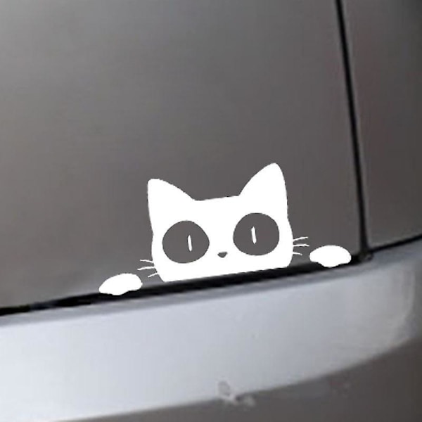 Vanntette bilklistremerker for hvite katter og dyr (2 stk)
