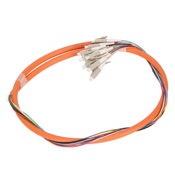 Fiberoptisk kabel 1,5 meter/1,6 yard 12-tråds multimodus lav innsettingsdemping keramisk hylse patchkabel for telekommunikasjon