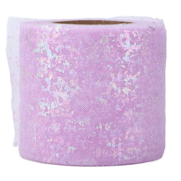 Tylltyg DIY Hantverk Nötningsbeständighet Symfoni Polyester Lätt Bärbara Tyllrullar 6cm Lavendel