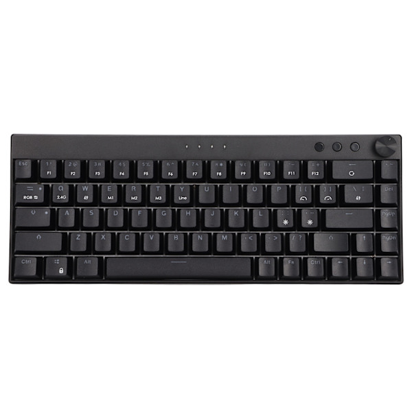 Mekanisk tangentbord 68 tangenter Tre lägen RGB-bakgrundsbelysning 1800mAh batteriSvart mekaniskt spelande tangentbordSvart brytare