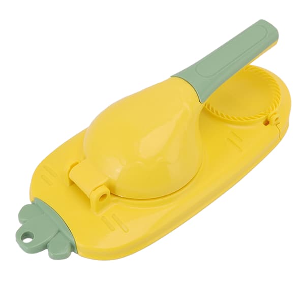 2 i 1 Dumpling Maker Nem at bruge Tidsbesparende Dumpling Skin Wrapper Form til Hjem Restaurant Gul