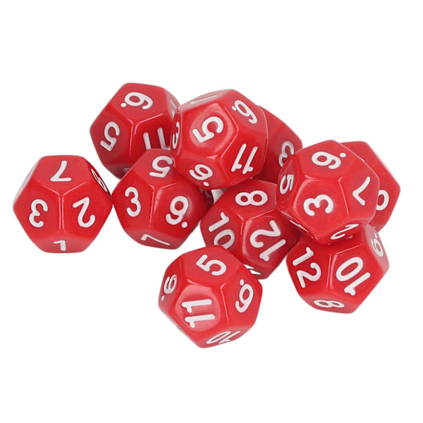 40 stk. 12-sidet terningesæt polyhedral terninger til familieselskab brætspil pub klubspil rød