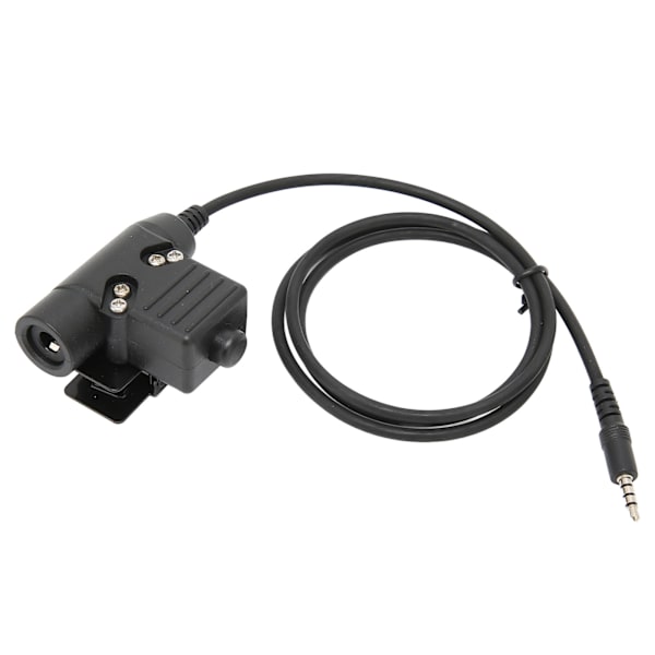 Halsmikrofonheadset 7,1 mm plug 2-vägs radiohörlur med U94 PTT för 3,5 mm mobiltelefon