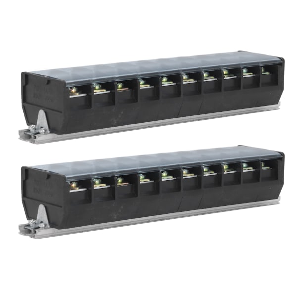 Par 660V 100A doble rader ledningsterminalblokk Skruesperrestrimmel for strømfordelingssystemer T10010