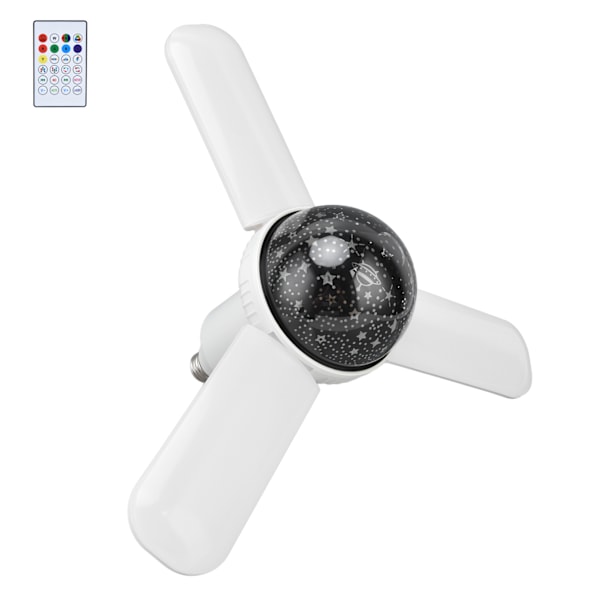 48W E27 LED Bluetooth-højttaler Projektionslys Fjernbetjening RGB Musik Loftslampe 85‑265V
