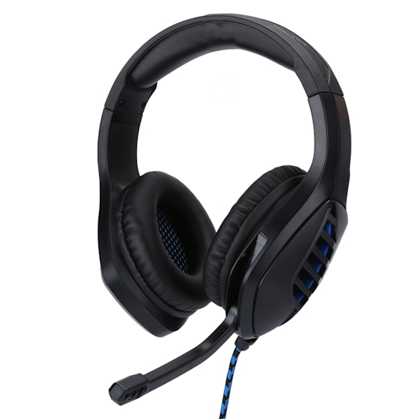 Kuulokemikrofonit J1 Head Band -tyyppiset kuulokkeet Peliluurit 50 mm stereokaiutin mikrofonilla Musta ja sininen