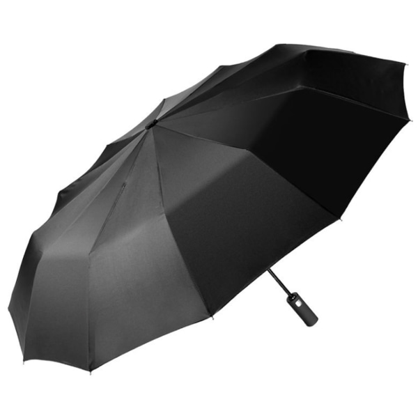Mini bærbar fuldautomatisk regnslagssolskærm foldbar UV-beskyttelse solparasol sort