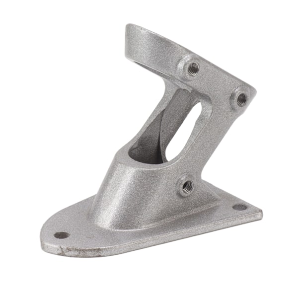 Flaggstångshållare i aluminiumlegering, dubbla hål, rostfri, tjock, kraftig flaggstångshållare för utomhusbruk, silver
