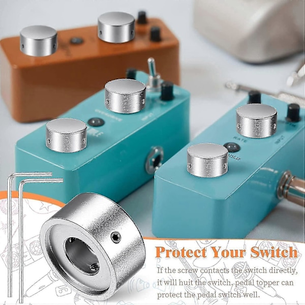 Effektpedal Footswitch Topper, Barfods Pedal Knapper, Guitar Effekt Fod Neglehætte Øger Nøjagtighed_SZXM