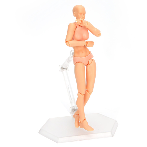 PVC Konstnärer Actionfigur Modell Människa Ritning Modell Kvinna Mannekäng DekorationPrimär Färg