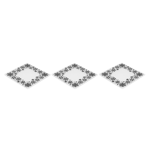 3 stk. præge skabelon praktisk snefnug mønster relief design DIY håndværk skabelon forme til fremstilling af kort invitationer