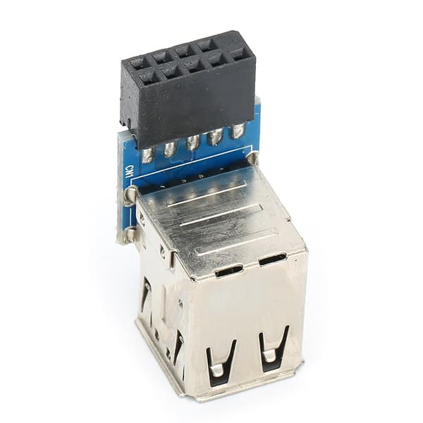 9PIN til 2 USB2.0 PC Hovedkort USB Utvidelsesadapter Datatilbehør