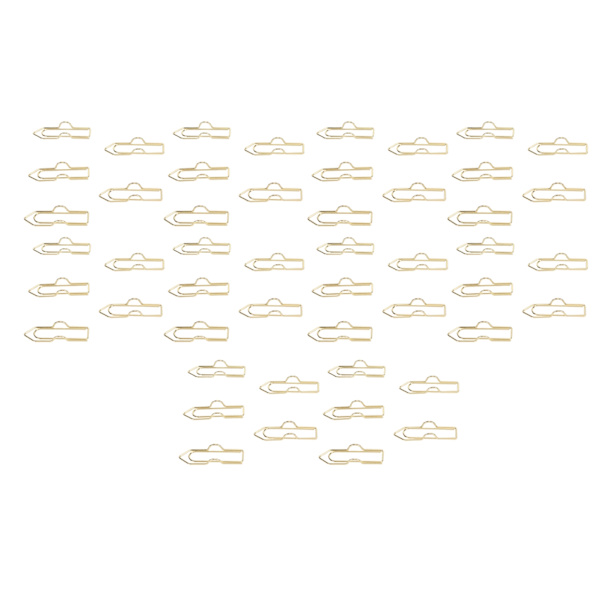 50 stk. Pen Clips Multifunktionel galvanisering Sød form metal penneholdere til Notebook Journals Udklipsholder billeder