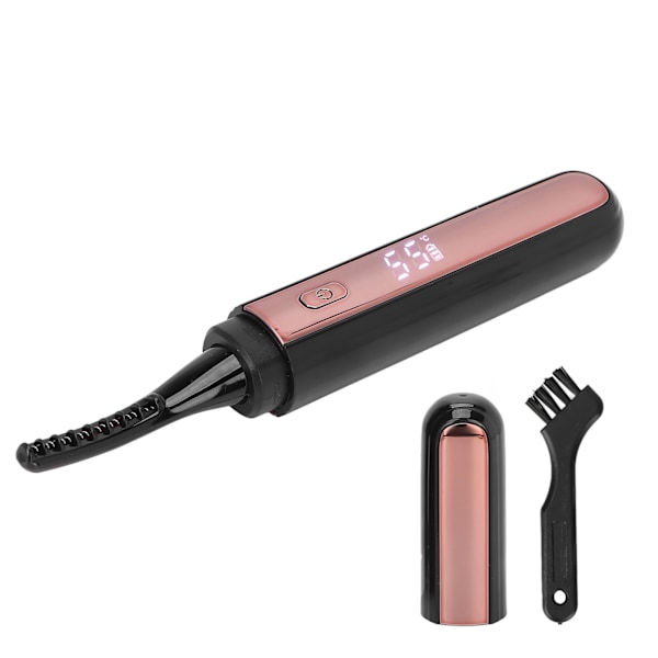 Sähköinen ripsentaivutin USB-lataus 4-tasoinen lämpötilan säätö LCD-näytöllä naisille Musta